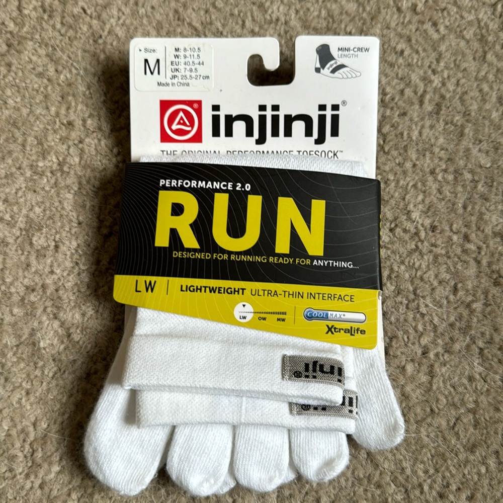 Injini brand new running toe socks